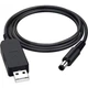 Кабель живлення для роутера/модема USB-DC (5V/9V/12V) 5.5x2.1 мм [77242] - зображення 1