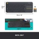 Клавіатура Logitech K400 Plus Touch Wireless Black UA (920-007145) [81156] - зображення 9