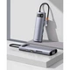 USB-хаб Baseus Metal Gleam Series 8-in-1 Multifunctional Type-C HUB Space Gray (CAHUB-CV0G) [77937] - изображение 6