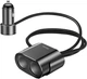 Автомобільний зарядний пристрій Baseus High Efficiency One to Two Cigarette Lighter Black (CRDYQ-01) [77945] - зображення 3