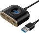 USB-хаб Baseus Square Round Box 4-Port USB-A Black 1м (CAHUB-AY01) [77938] - изображение 2