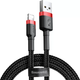 Кабель Baseus Cafule USB to Lightning 0.5m Red/Black (CALKLF-A19) [82076] - изображение 1