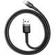 Кабель Baseus Cafule USB to Lightning 1м Grey/Black (CALKLF-BG1) [82079] - изображение 1