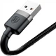 Кабель Baseus Cafule USB to Lightning 1м Grey/Black (CALKLF-BG1) [82079] - изображение 3