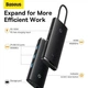 USB-хаб Baseus Lite Series 5-Port Type-C HUB Docking Station Black (WKQX040001) [89299] - изображение 7