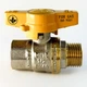Кран кульовий для газу SANTAN PREMIUM 607, 1/2", зовнішній-внутрішній, жовтий метелик - изображение 3