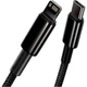 Кабель Baseus Tungsten Gold Type-C to Lightning 1m (CATWJ-01) Black [100372] - изображение 3