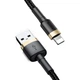 Кабель Baseus Cafule USB-A to Lightning 1m Black/Gold (CALKLF-BV1) [113815] - изображение 3