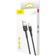 Кабель Baseus Cafule USB-A to Lightning 1m Black/Gold (CALKLF-BV1) [113815] - изображение 7