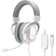Игровые наушники Fifine H6 RGB 7.1 White [113870] - изображение 2