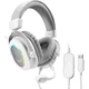 Игровые наушники Fifine H6 RGB 7.1 White [113870] - изображение 3