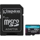 Карта памяти Kingston microSDXC Canvas Go! Plus 256GB Class 10 UHS-I U3 V30 A2 + SD адаптер (SDCG4/256GB) [139171] - изображение 1