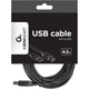 Кабель Cablexpert USB 2.0 AM/BM 4.5m Black (CCP-USB2-AMBM-15) [119060] - изображение 5