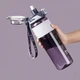 Спортивная бутылка TKK 1000 мл (1 л) - Фиолетовая Tritan BPA-free, ударопрочная эко-бутылка с антискользящим держателем - изображение 4