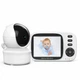 Видеоняня цифровая Baby Monitor MC632-A Pro поворотная камера 360° с монитором 3.2 дюйма, ночное видение, двусторонняя связь, видеонаблюдение и датчик движения Радионяня для малышей с микрофоном - изображение 1