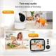 Видеоняня цифровая Baby Monitor MC632-A Pro поворотная камера 360° с монитором 3.2 дюйма, ночное видение, двусторонняя связь, видеонаблюдение и датчик движения Радионяня для малышей с микрофоном - изображение 2