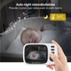 Видеоняня цифровая Baby Monitor MC632-A Pro поворотная камера 360° с монитором 3.2 дюйма, ночное видение, двусторонняя связь, видеонаблюдение и датчик движения Радионяня для малышей с микрофоном - изображение 9