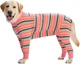 Пижама/попона для собак MIAODODO D15 Pink Stripes, XS - изображение 1