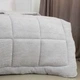 Зимнее полуторное одеяло искусственный мех Teddy 150*210 см 350 гр/м2, гипоаллергенное TEDDY ТЕП Светло-серый (51080150210) - изображение 4