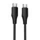 Кабель USB Type-C to USB Type-C Провод шнур юсб тайп си на юсб тайп си для быстрой зарядки и передачи данных 1м Black - изображение 1