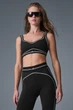 Жіночий спортивний комплект Alo Yoga Airlift Suit Up "Black/White" XXS (W9680R_W54341R) - изображение 1