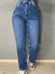 Джинсы женские Mikaletta 13141 MOM comfort стрейчевые 36 синие - изображение 1