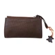 Кожаная сумочка косметичка Lira Brown Mini 065 lazer brown - изображение 4