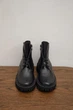 Женские зимние кожаные ботинки PARADIZE SHOES черного цвета с боковой молнией и шнуровкой на высокой платформе с каблуком 37 размер (стелька 23,5 см) - изображение 4