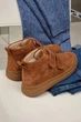 Женские зимние короткие замшевые рыжего цвета ботинки PARADIZE SHOES спереди на липучке на высокой подошве 36 размер (стелька 23,4 см) - изображение 4