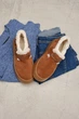 Женские короткие зимние угги PARADIZE SHOES из рыжей замши с пряжками и белой меховой опушкой на высокой подошве 37 размер (стелька 24,1 см) - изображение 2