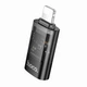 Адаптер Lightning на USB-C Hoco UA36A для iPhone чтение файлов OTG черный с подсветкой - изображение 1