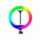 Кольцевая лампа LED RGB 26 см для видео и фото с подсветкой для блогеров фотографов визажистов - изображение 7
