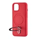 Чохол Jinduka Leather Ringo протиударний шкірозамінник для iPhone 13 червоний - зображення 4