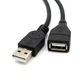 Подовжувач USB 1.2m чорний для підключення пристроїв та заряджання смартфонів планшетів та комп'ютерів - зображення 3