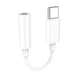 Адаптер USB C на 3.5 мм для смартфонов с микрофоном и управлением проводом белый Hoco LS35 - изображение 7
