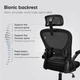 Кресло офисное эргономичное Deli 4505 Executive chair с 2D-подголовником Черное (6941798404431) - изображение 4