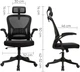 Кресло офисное эргономичное Deli 4505 Executive chair с 2D-подголовником Черное (6941798404431) - изображение 9