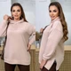 Теплая женская кофта худи на флисе з капюшоном для полных женщин Персиковый, 60/62 - изображение 6