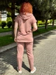 Спортивный летний женский костюм с капюшоном повседневный больших размеров Мокко, 56/58 - изображение 7