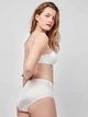Gisela Трусы высокие Undies Satin 1/10056 кремовые размер XL - изображение 3