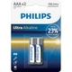 Набор батареек Philips AAA Ultra Alkaline Batteries (2 шт) (LR03E2B/10) - изображение 1