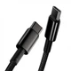 Кабель Baseus Tungsten Gold Fast Charging Type-C to Type-C 100W (1m) Black (CATWJ-01) - зображення 4