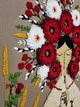 Вишита авторська картина Берегиня, килимова вишивка, настінне панно, оберіг, розмір 55х45 - изображение 5