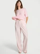 Фланелева піжама (світшот + штани) Victoria's Secret Flannel Long-Sleeve Tee-Jama Set M Regular Рожевий (27123558) - изображение 1