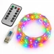Різнокольорова LED-гірлянда на шлейфі з котушкою 10м - зображення 1