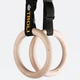 Деревянные гимнастические кольца со стропами Troli Wooden Rings with Slings 4,5 метра х 25мм 32мм - изображение 3