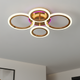 Потолочная LED люстра с пультом и акриловыми кольцами 60W+14W подсветка корпуса 3000–6500K золотистая Svet SY-26255/2+2C FGD - изображение 5