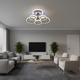 Потолочная хромовая LED люстра на пульте 90W+18W с акриловыми кольцами и LED-подсветкой 3000–6500K Svet SY-26255/3+3C CR - изображение 3
