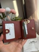 Гаманець Coach Snap Wallet In Signature Canvas коричневий натуральна шкіра + подарункове пакування - изображение 5