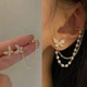 Женские Сережки каффа бабочка, набор 2 шт, на прокол, цвет серебро - изображение 2